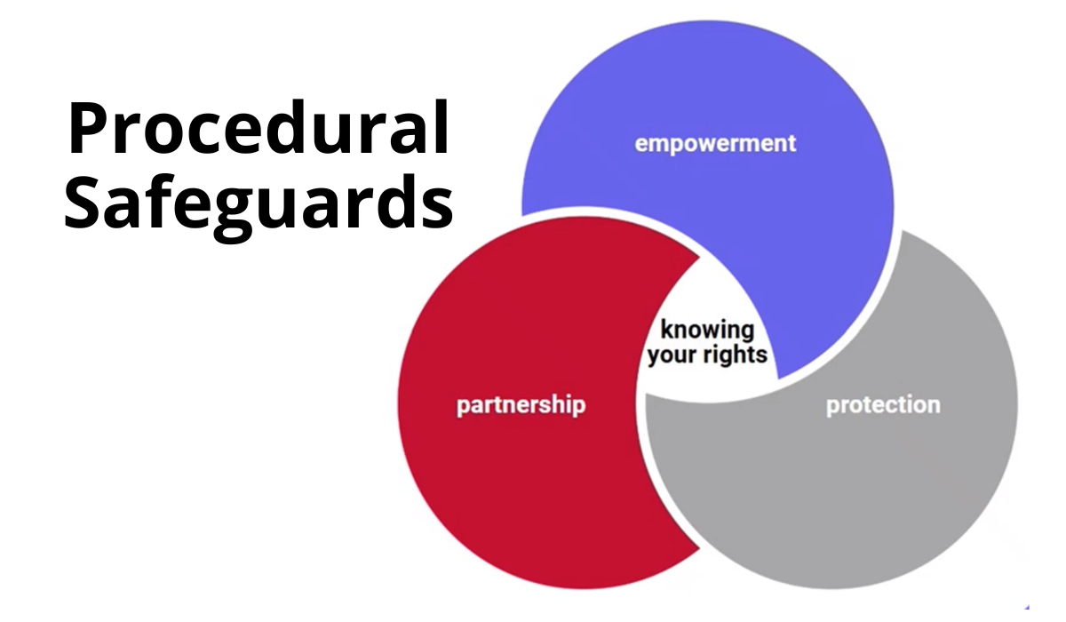 Procedural safeguards graphic showing the relationship of partnership, empowerment, and protection in knowing your rights